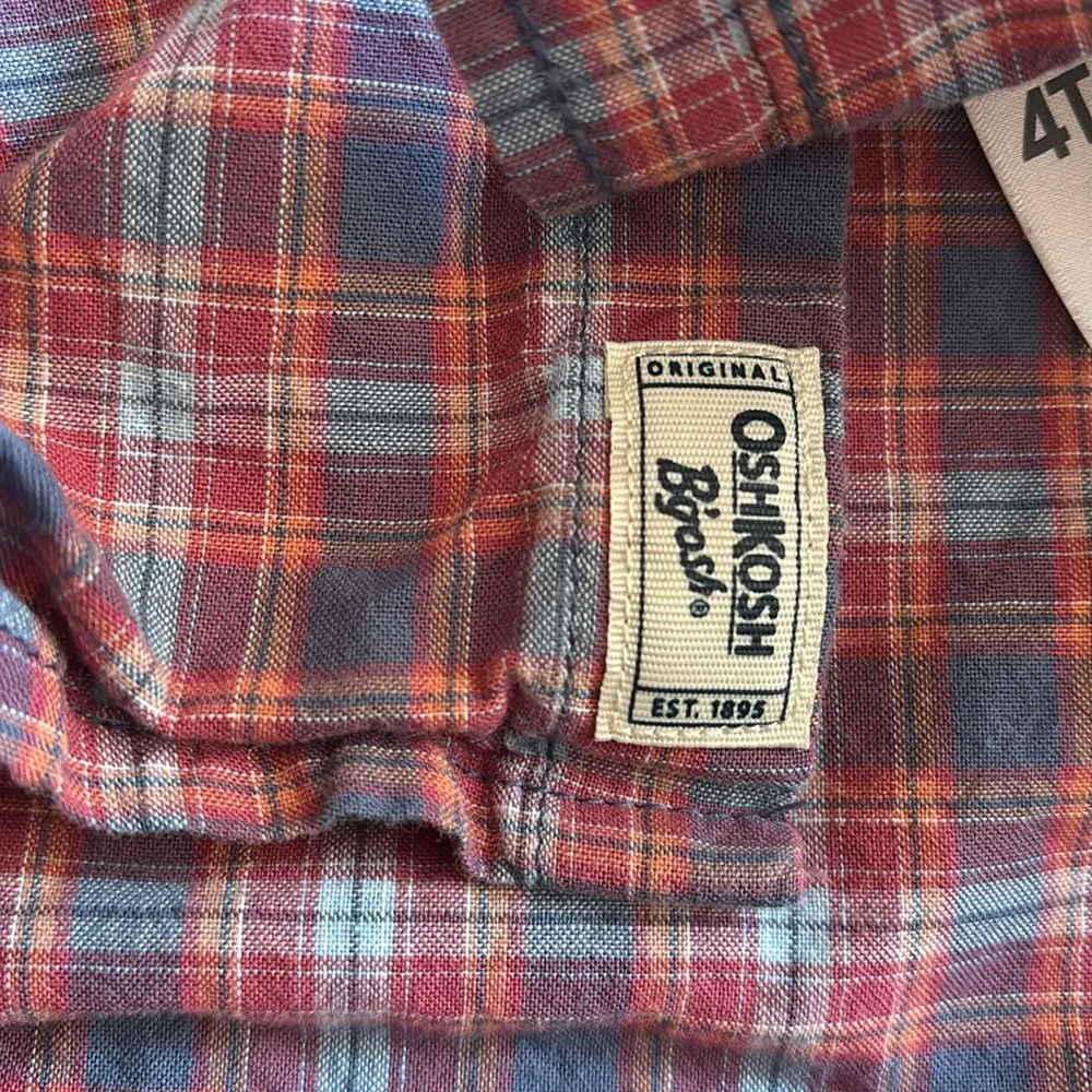 4T OshKosh B'gosh Plaid Button Down